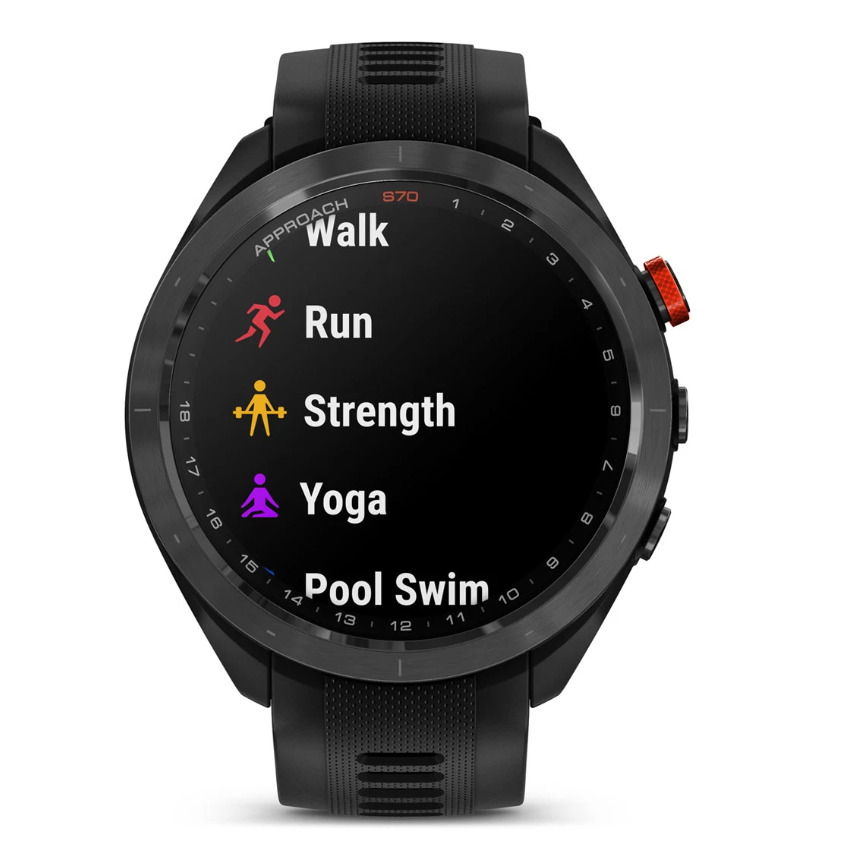 Garmin Approach S70 47mm Black Bezel Black Band| 49-GAR-010-02746-12