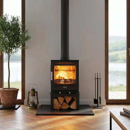 Arizona A05 5kW Eco Design Multi-Fuel Stove And log Store