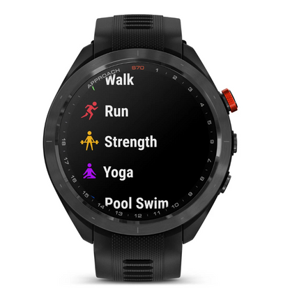 Garmin Approach S70 47mm Black Bezel Black Band| 49-GAR-010-02746-12