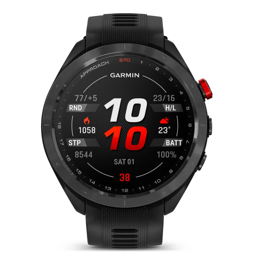 Garmin Approach S70 47mm Black Bezel Black Band| 49-GAR-010-02746-12