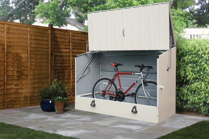 Trimetals Protect-a-Cycle™ with Ramp | High-Security Bike Store for 3 Bikes
