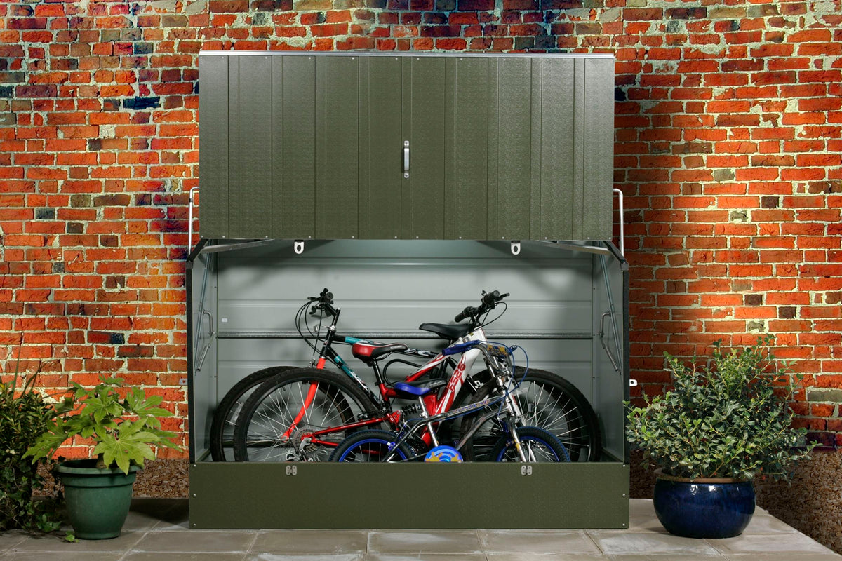 Trimetals Protect-a-Cycle™ with Ramp | High-Security Bike Store for 3 Bikes