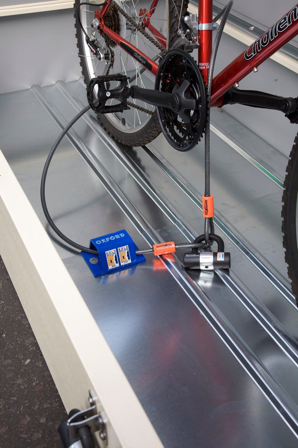 Trimetals Protect-a-Cycle™ with Ramp | High-Security Bike Store for 3 Bikes