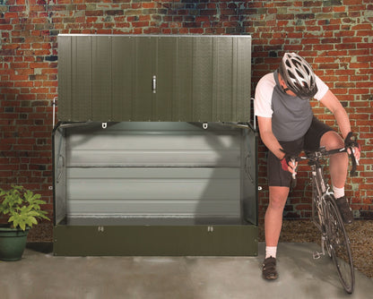 Trimetals Protect-a-Cycle™ with Ramp | High-Security Bike Store for 3 Bikes